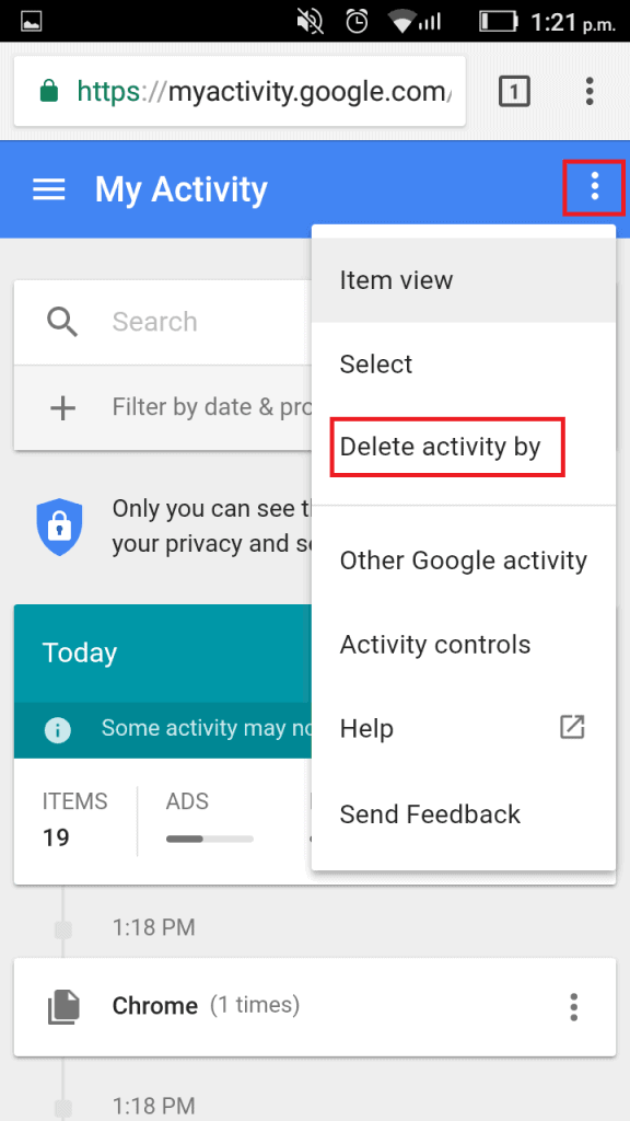 Google My Activity: how to delete data linked to your account